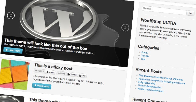 WordStrap ULTRA - a bootstrap wordpress theme